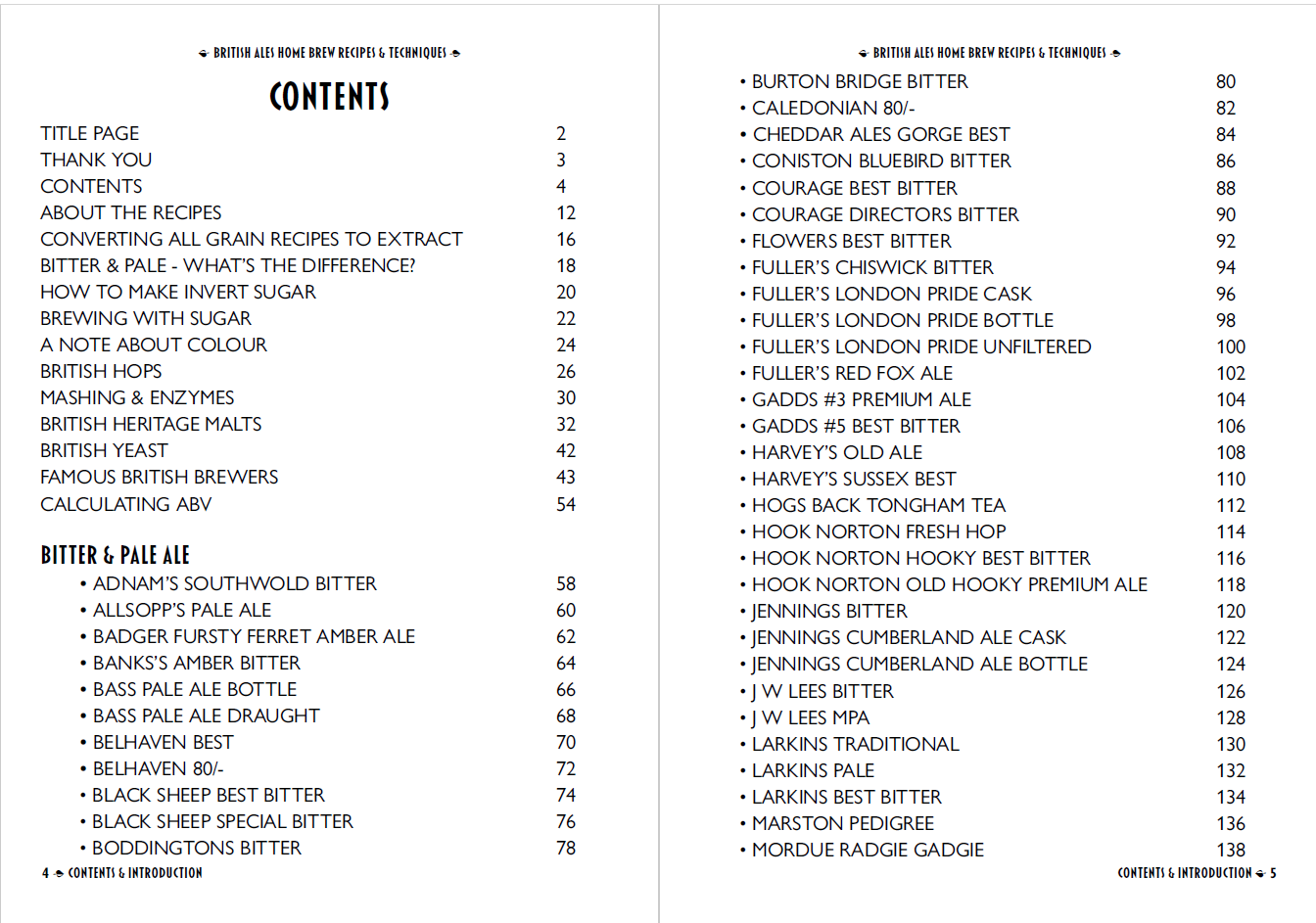 British Ales Home Brew Recipes