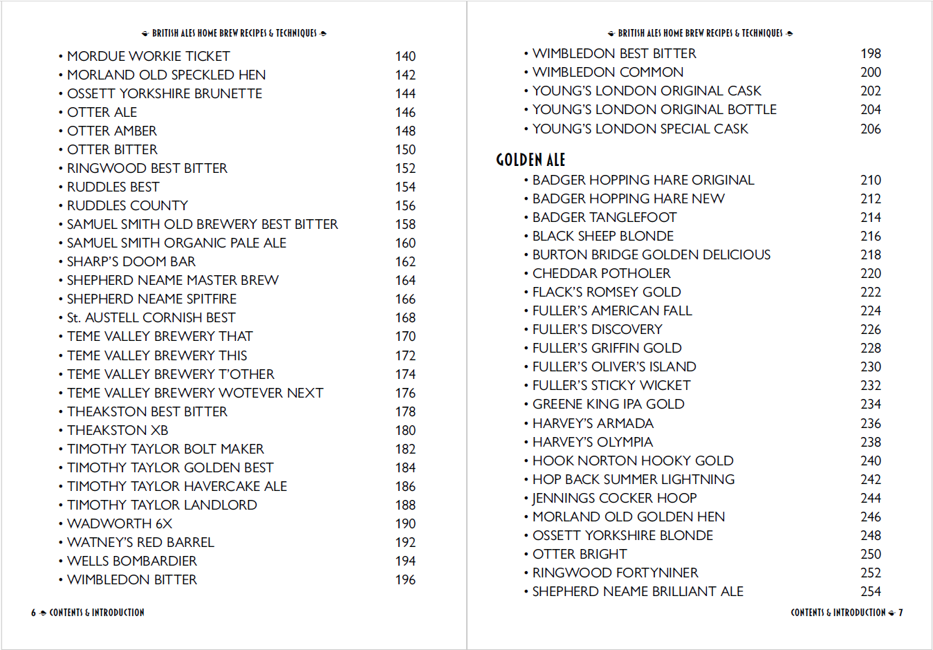 British Ales Home Brew Recipes