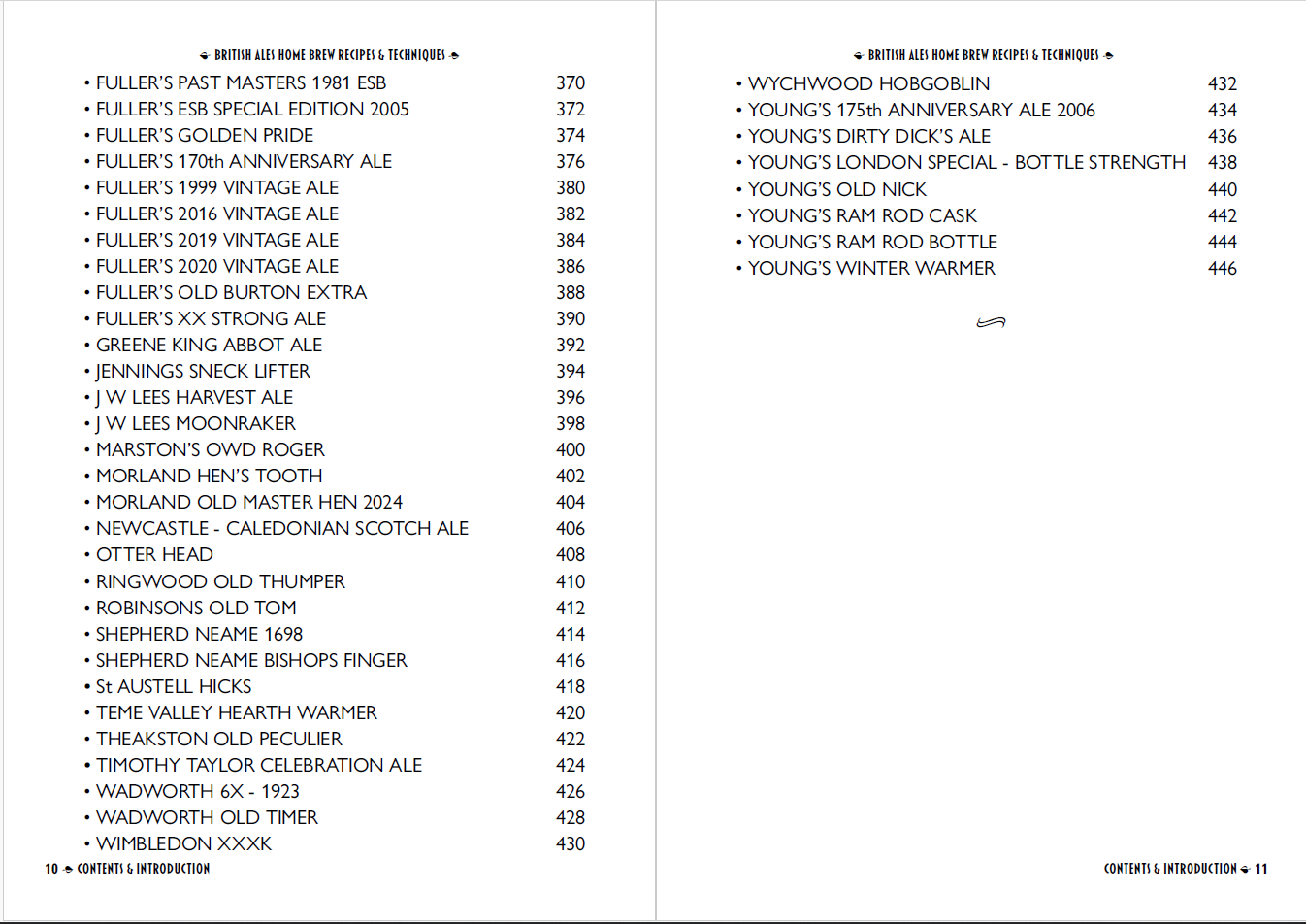 British Ales Home Brew Recipes