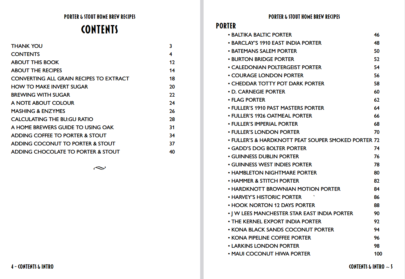 Porter & Stout Home Brew Recipes