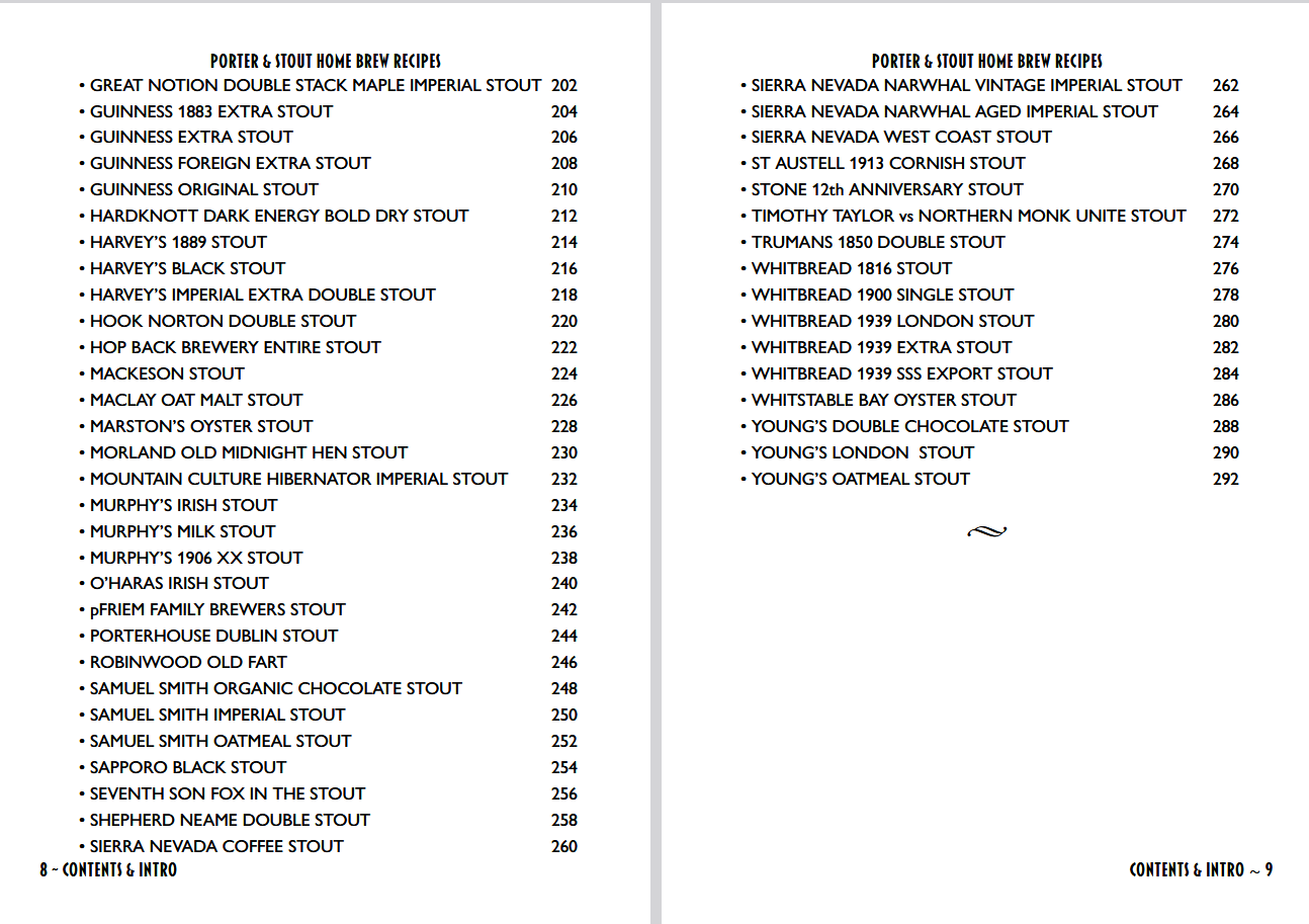 Porter & Stout Home Brew Recipes