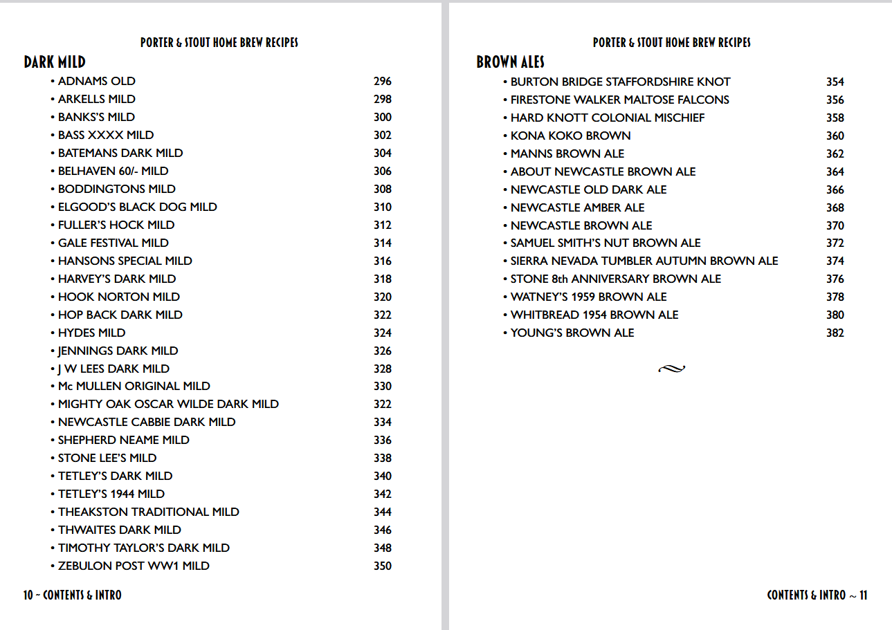 Porter & Stout Home Brew Recipes