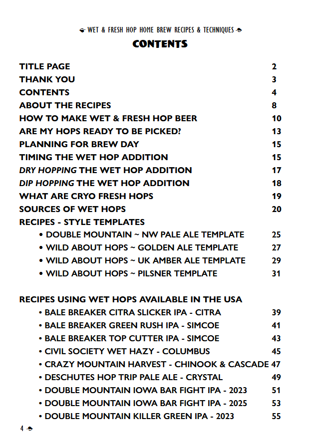Wet & Fresh Hop Harvest Home Brew Recipes