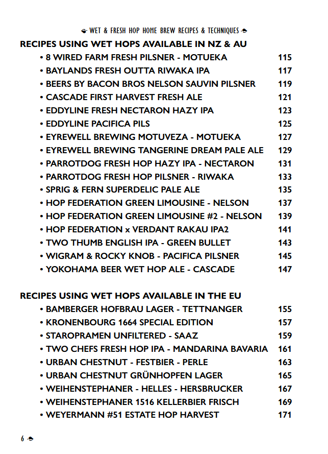 Wet & Fresh Hop Harvest Home Brew Recipes